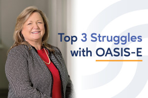 top 3 struggles with oasis e text with woman smiling 