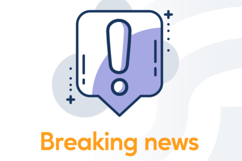 Breaking News Graphic with Exclamation Point Icon